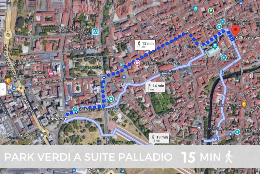 Suite Palladio Centro Vicenza A 2 Passi Da Piazza Dei Signori Check-In Veloce Bagian luar foto
